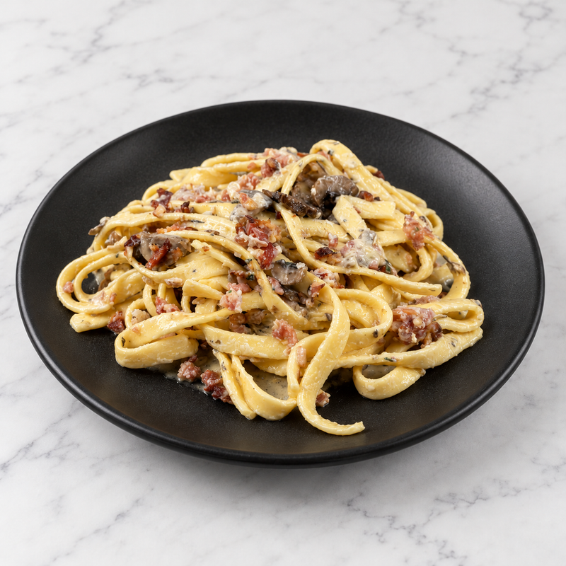 GF Linguine Bacon & Mushroom