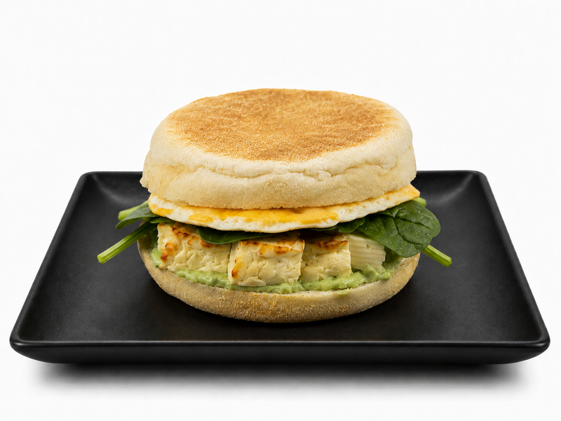 English Muffin Egg & Halloumi
