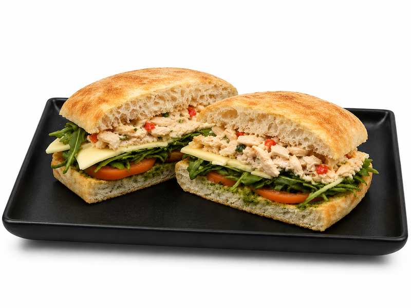 Panini- Chicken Mix, Arugula, Tomato, Mozzarella & Caramelised Onion by Aston Lucas Gourmet