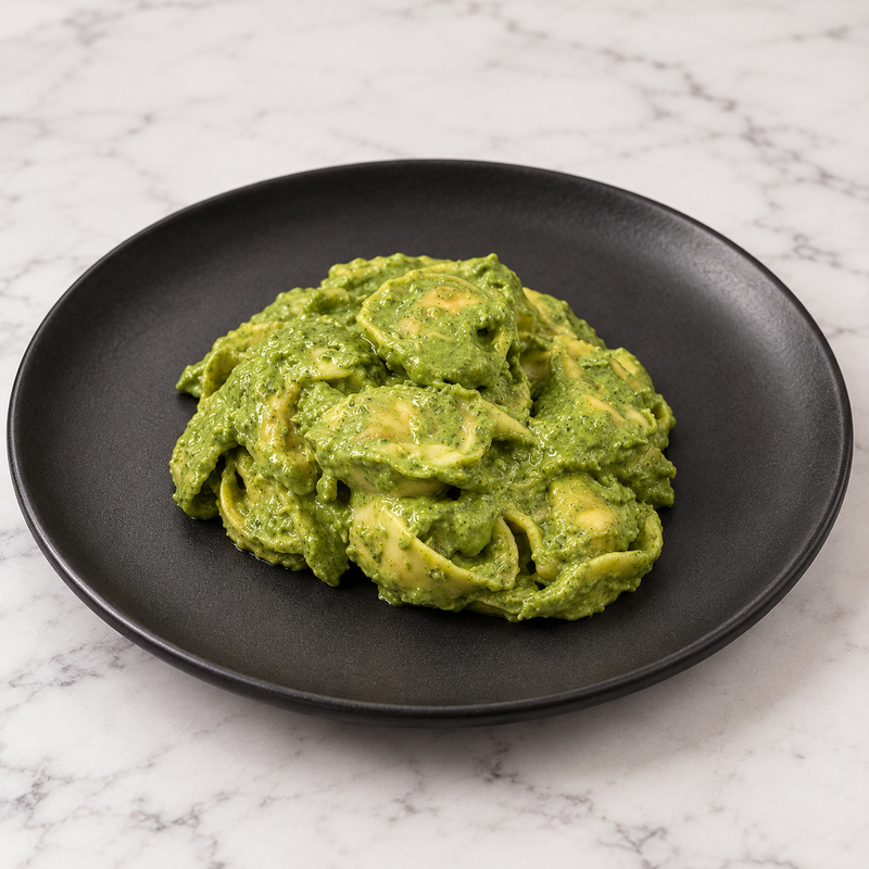 Chicken Tortellini with Creamy Basil Pesto