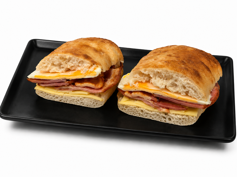 Turkish Roll – Egg, Bacon & Cheese by Aston Lucas Gourmet