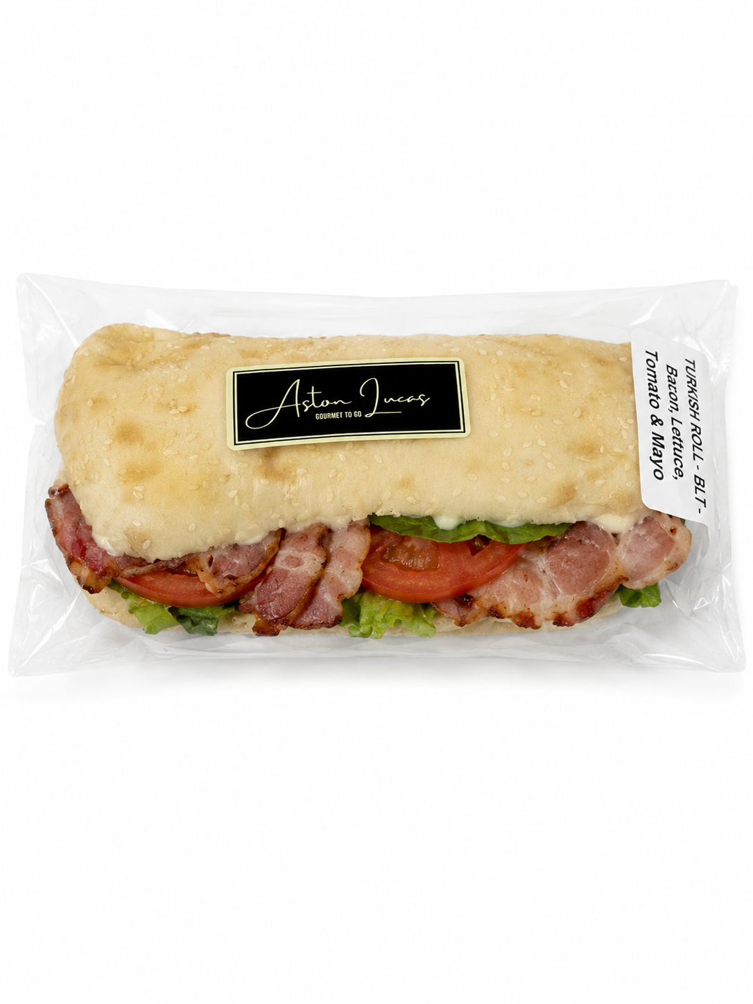 Turkish Roll – BLT – Bacon, Lettuce, Tomato & Mayo by Aston Lucas Gourmet
