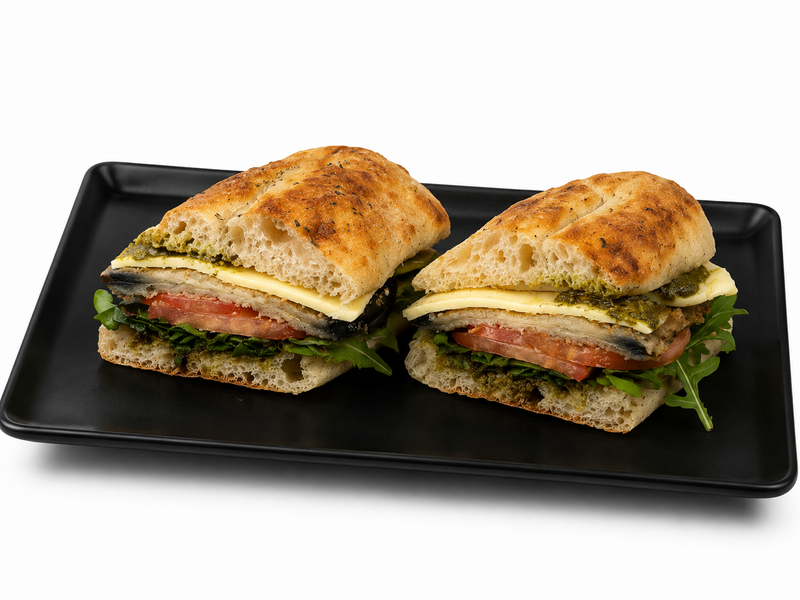 Olive Focaccia – Eggplant Fritter by Aston Lucas Gourmet