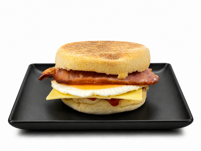 English Muffin Egg & Bacon